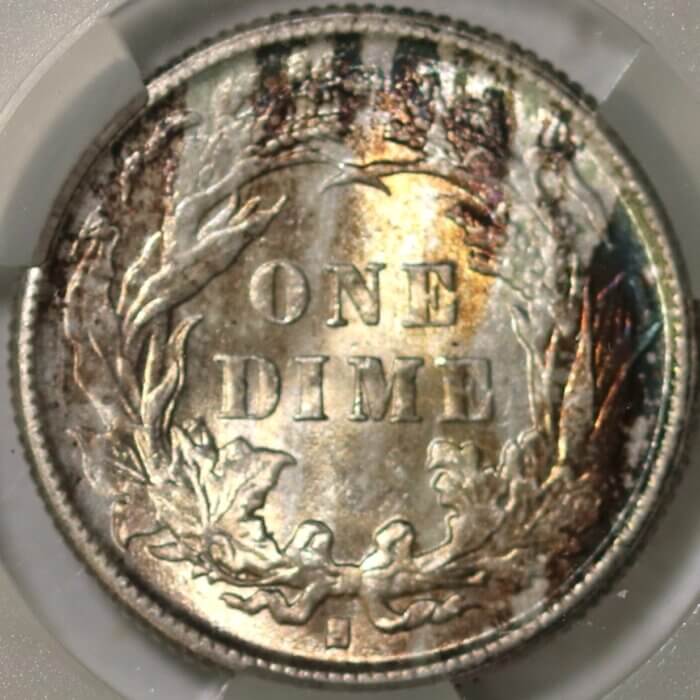 1891-S 10C MS64+ CACG - Image 3