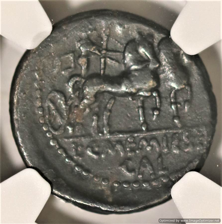 L & C MEMMIUS L.F. GALERIA AR DENARIUS C.87 BC NGC VERY FINE ...