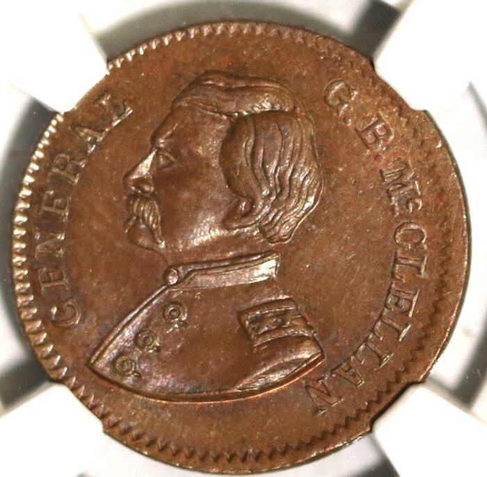 (1864) CIVIL WAR TOKEN F-138/255a KNICKERBROCKER CURRENCY NGC MS65 BROWN - Image 2