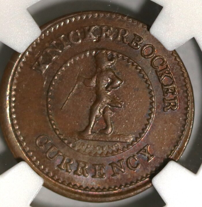 (1864) CIVIL WAR TOKEN F-138/255a KNICKERBROCKER CURRENCY NGC MS65 BROWN - Image 3
