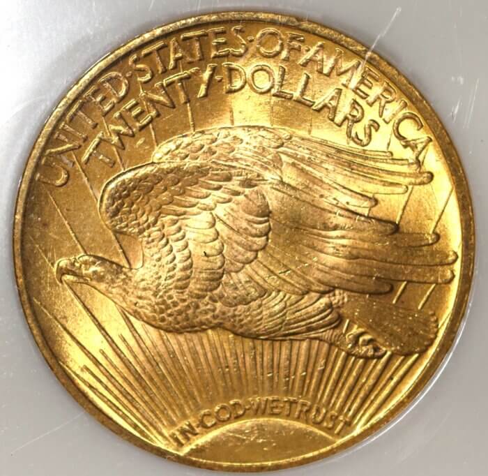 1922 $20 NGC MS 65 - Image 3