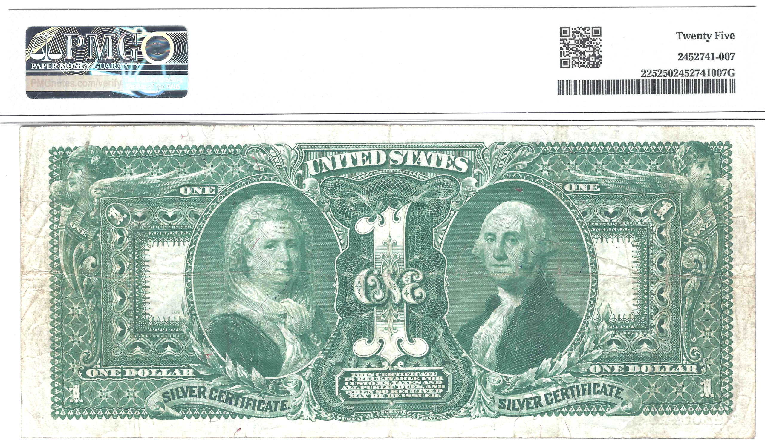 Fr.225 $1 1896 SILVER CERTIFICATE (EDUCATIONAL) PMG Very Fine 25 - Image 3